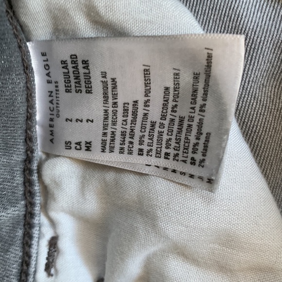 American Eagle sz 2 next level stretch distressed jean jeggings euc - Picture 4 of 8